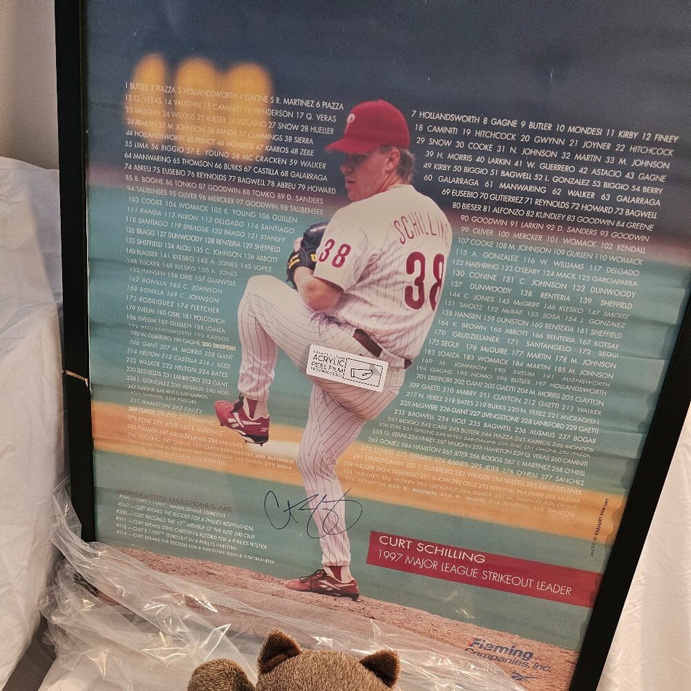 Unframed Autograph Curt Shilling Poster